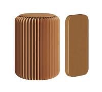 Tabouret en papier pliable moderne et portable - Design rond extensible et peu encombrant pour changer de chaussures - Léger et polyvalent (36 x 44 cm)