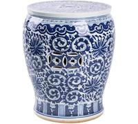 Tabouret en porcelaine, tabouret tambour en céramique pour salon ou salle de bain, design mobile, 42 x 33 cm