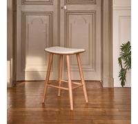 Tabouret en teck assise bouclette 65 cm
