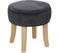 Tabouret en velours Adriel coloris gris trend Atmosphera Gris G