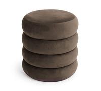 Tabouret en velours avec rangement 42 cm SNUGGO Marron