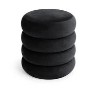 Tabouret en velours avec rangement 42 cm SNUGGO Noir