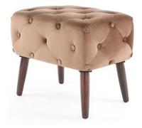 Tabouret en Velours "Piano" 60cm Marron