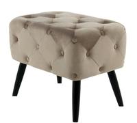 Tabouret en Velours "Piano" 60cm Taupe