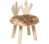 Tabouret enfant Cerf fausse fourrure Atmosphera Beige G