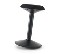Tabouret Ergonomique à Bascule, Améliore la Posture, Assise Ronde Confortable et Base bombée antidérapante, Hauteur réglable 55-79 cm, Poste Assis-Debout, Travail Bureau, Télétravail, Dessin - Noir