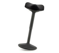 Tabouret Ergonomique à Bascule, Améliore la Posture, Base bombée antidérapante, Assise Confort matelassée Forme Selle, Hauteur réglable, Poste Assis-Debout, Travail Bureau, Maison, Dessin - Noir