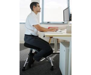 Tabouret ergonomique assis-genoux ERGO LEG, noir