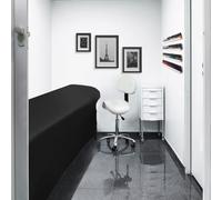 Vivezen - Tabouret ergonomique à roulettes avec dossier réglable en hauteur de 49 à 62 cm et pivotable à 360° - 2 coloris