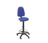 Tabouret Ergonomique Avec Mécanisme De Contact Permanent Et Réglable En Hauteur, Anneau De Repose-Pieds Et Roues En Parquet Blue Bleu