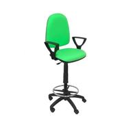 Tabouret Ergonomique Avec Mécanisme De Contact Permanent Et Réglable En Hauteur Et Anneau De Repose-Pieds Siège Et Dossier Vert