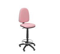 Tabouret ergonomique avec mécanisme de contact permanent et réglable en hauteur, repose-pieds et roulettes en parquet rose clair