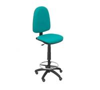 Tabouret ergonomique avec mécanisme de contact permanent réglable en hauteur, anneau de repose-pieds et roues en parquet Vert clair