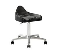 Tabouret ergonomique avec roulettes, pivotant à 360° et hauteur réglable (40-55 cm) pour bureau, atelier et maison, tabouret de soutien de posture mobile