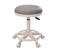 Tabouret Ergonomique for esthéticienne, Rotation Libre à 360°, Coiffeuse à roulettes, Hauteur réglable 43-57 cm, for Salons de Massage et de Tatouage(Gray)