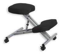 Tabouret ergonomique ROBERT aluminium/noir