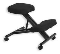Tabouret ergonomique - IDIMEX - ROBERT - Réglable en hauteur - Noir - 4 roulettes