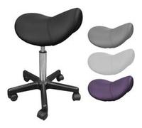 Vivezen Tabouret ergonomique selle de cheval à roulettes réglable 49,5–68 cm pivot 360° – 4 coloris