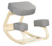 Tabouret ergonomique - siège assis à genoux - chaise à genoux grand confort - bois bouleau polyester gris Gris G
