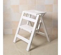 Tabouret escabeau de Cuisine, escabeau Pliant en Bois Massif, Outil Multifonction à Trois ou Deux tabourets (47 cm)