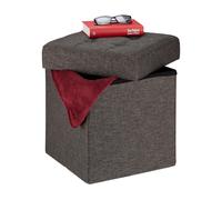 Relaxdays Tabouret avec espace de rangement