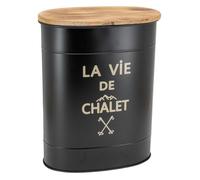 Tabouret et seau à pellets en métal métal laqué la vie de chalet