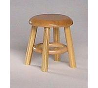 Tabouret FADEDA fait à la main en bois, LxlxH en mm : 35x35x50. Pour crèches, miniatures, hobby et modélisme, accessoires pour maisons de poupées et trains miniatures.