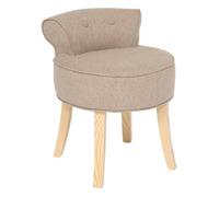 Tabouret ""Firmin"" pin beige 58x49x46cm - Atmosphera createur d'interieur