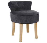 Tabouret firmin - velours - gris