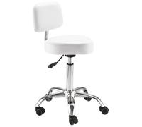 Tabouret formé blanc avec Dossier