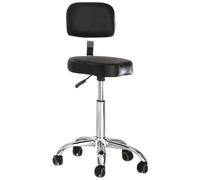Tabouret formé noir avec dossier
