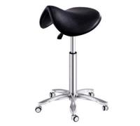 Tabouret forme selle réglable en hauteur - Base en aluminium