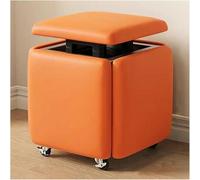 Tabouret gigogne multifonctionnel avec roulettes, ottomane cube empilable pour canapé, repose-pieds et solutions de siège créatives