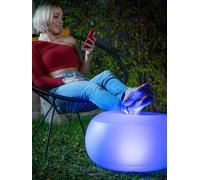 Tabouret gonflable avec éclairage LED multicolore et télécommande Pulight InnovaGoods
