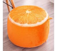 Tabouret Gonflable Épais En Coton Pour Enfant,Couverture En Peluche 3d,Fruit,Pouf,Chaise,Coussin,Piste,Portable,1 Pièce - Type Orange