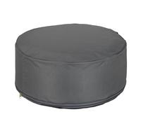 Relaxdays Tabouret gonflable, pouf d'extérieur pour le camping et le jardin, tabouret rond, pouf, HxP : 26 x 56 cm, gris foncé, 1 pièce, Choix de la Couleur