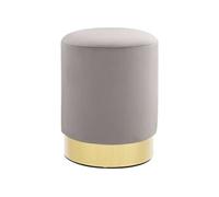 Tabouret Gris clair et doré Velours