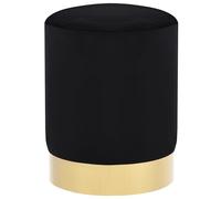Tabouret Gris Clair et Doré Velours Repose-Pied Pouf Salon Couloir vidaXL
