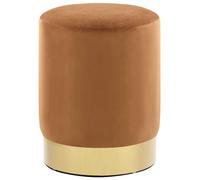 Tabouret Gris Clair et Doré Velours Repose-Pied Pouf Salon Couloir vidaXL