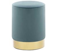 Tabouret Gris Clair et Doré Velours Repose-Pied Pouf Salon Couloir vidaXL
