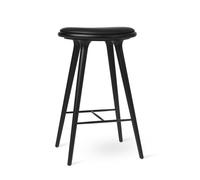 Tabouret Haut de Bar Mater en Hêtre Noir 74 cm