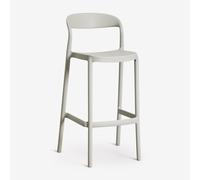 Tabouret haut empilable en polypropylène Brenza Vert Kaki ¿75 cm