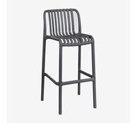 Tabouret haut empilable Wendell Gris Graphite ?77 cm