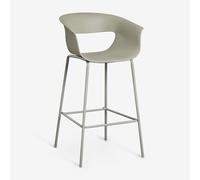 Tabouret haut en polypropylène et acier Alanys Vert Sauge ¿75 cm