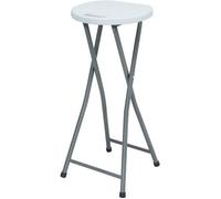 Tabouret haut pliant - 7HOUSE - 30x76cm - Résine blanche - Acier - Pliable
