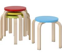 Tabouret HOMCOM-Matériau dérivé du bois-36L x 36B x 30H cm-Multicolore