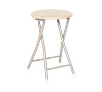 Tabouret - home deco factory - terra nova - pliant - blanc et beige