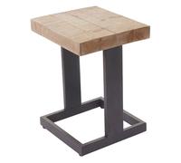 Tabouret Hwc-A15, Repose-Pieds, Tabouret En Bois Massif De Sapin, Rustique 48x36x32cm Multicolore