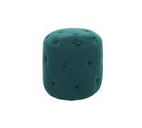 Tabouret HWC-D22, repose-pieds, 42x39cm velours vert foncé
