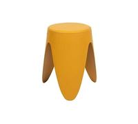 Tabouret Jaune Moutarde Tulipe en Polypropylène Empilable Ø46 cm - QARIS -